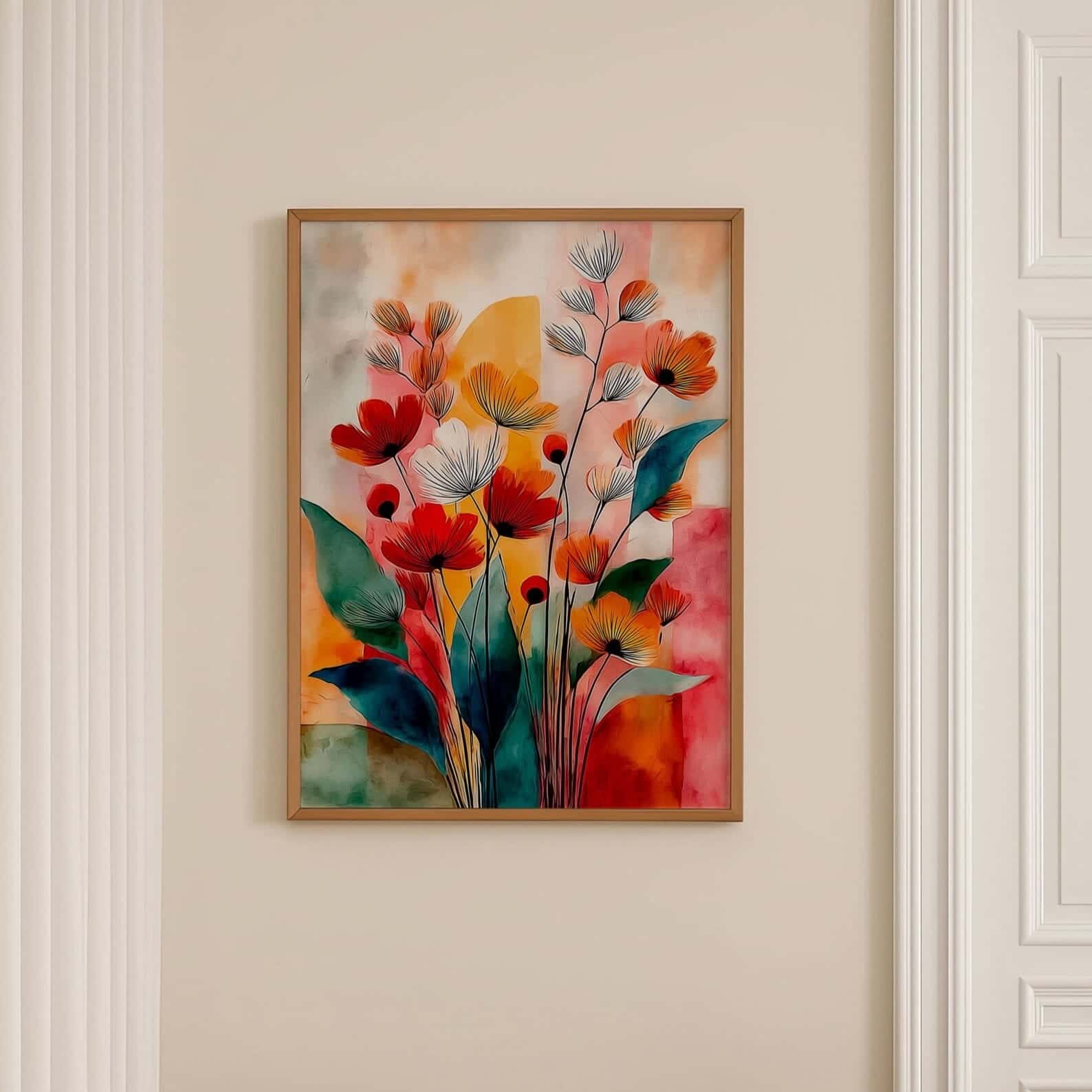 Flowers Artwork | Floral Nature Wall Art | Single, A2 at XILEF Art