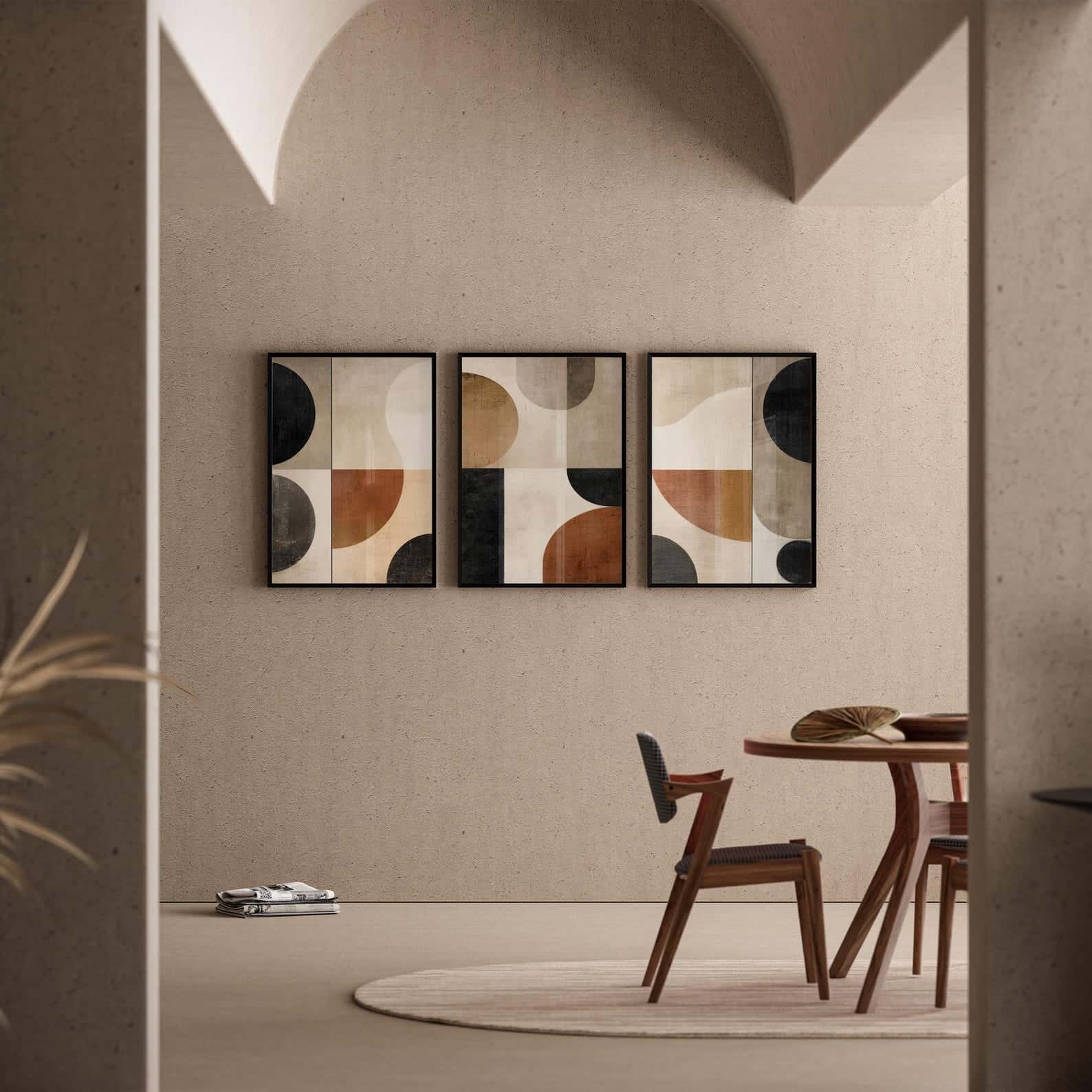 Abstract Artwork | Modern Wall Art Style | Trio, A2 at XILEF Art