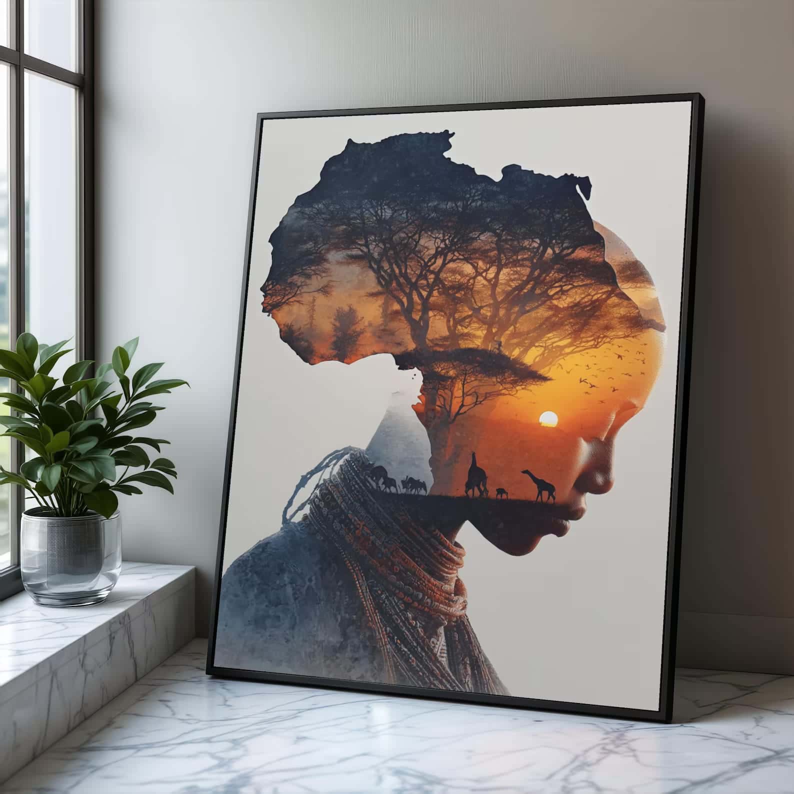 African Artwork | Afrocentric Wall Art | A2 at XILEF Art