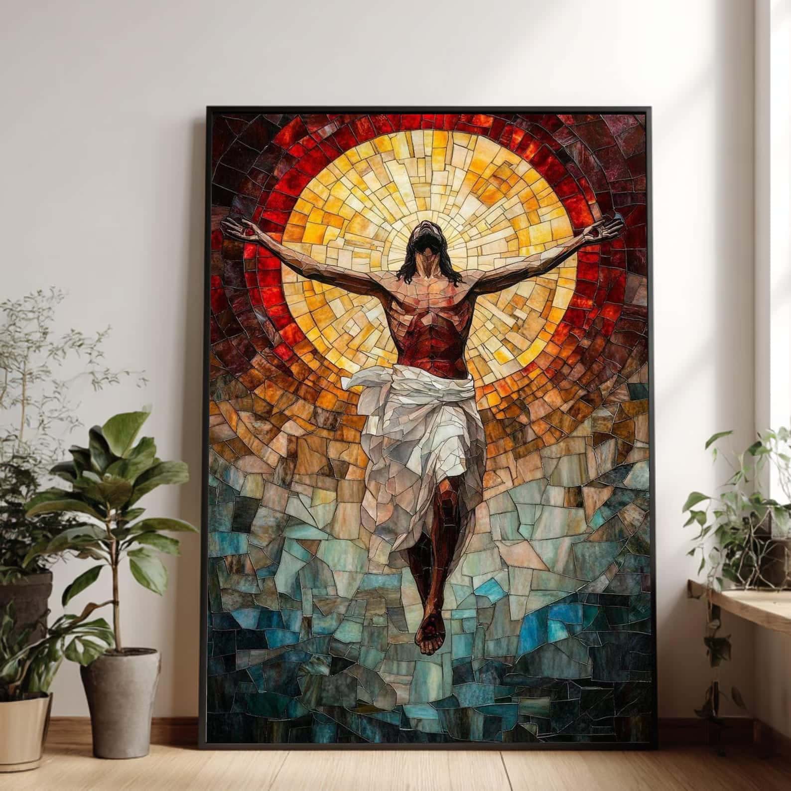 Jesus Ascends to Heaven | Christian Wall Art, A2 at XILEF Art