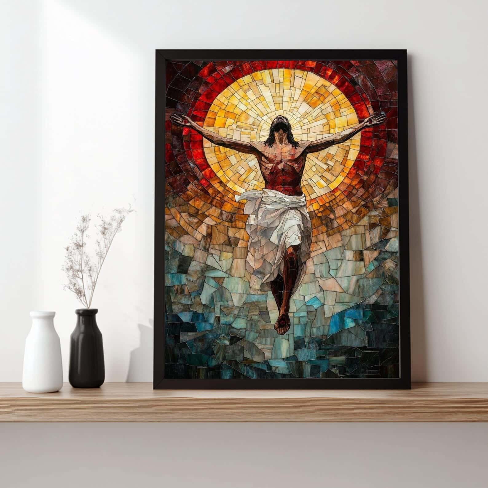 Jesus Ascends to Heaven | Christian Wall Art, A2 at XILEF Art