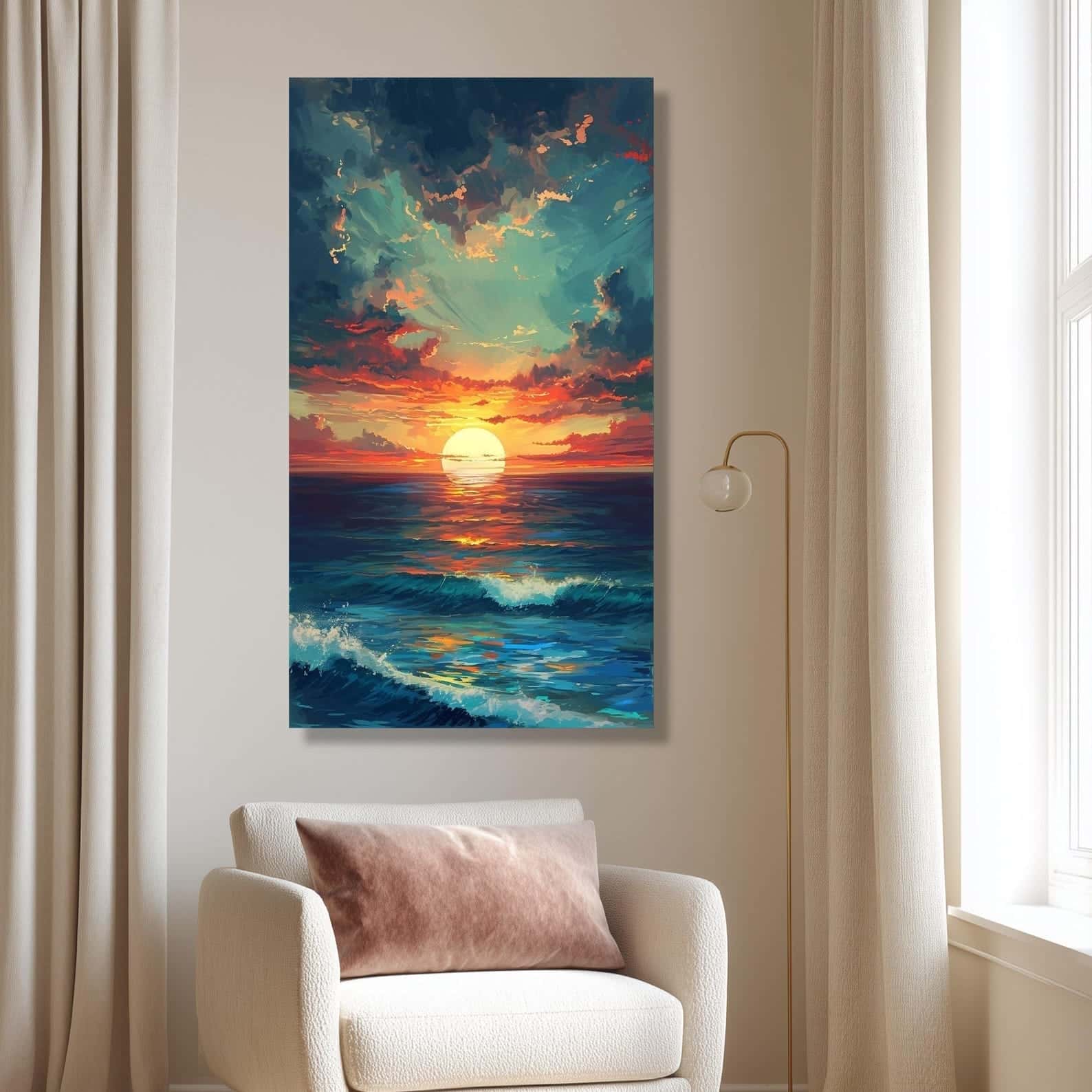 Seascape Artwork | Nature Wall Art | Single, A2 at XILEF Art