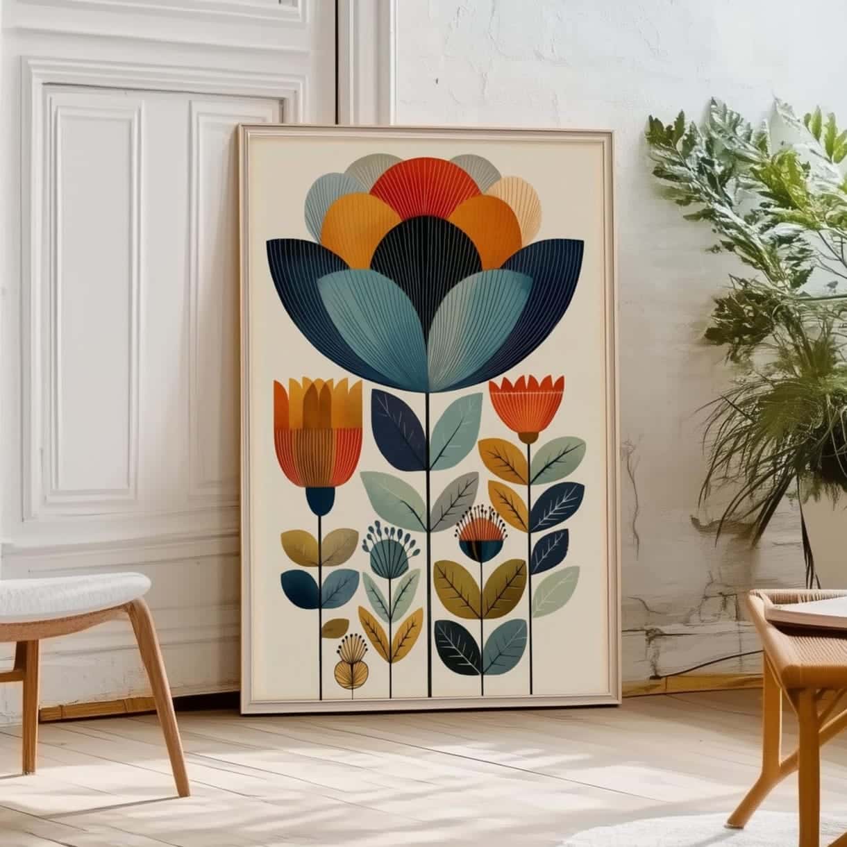 Flowers Artwork | Floral Nature Wall Art | Single, A2 at XILEF Art
