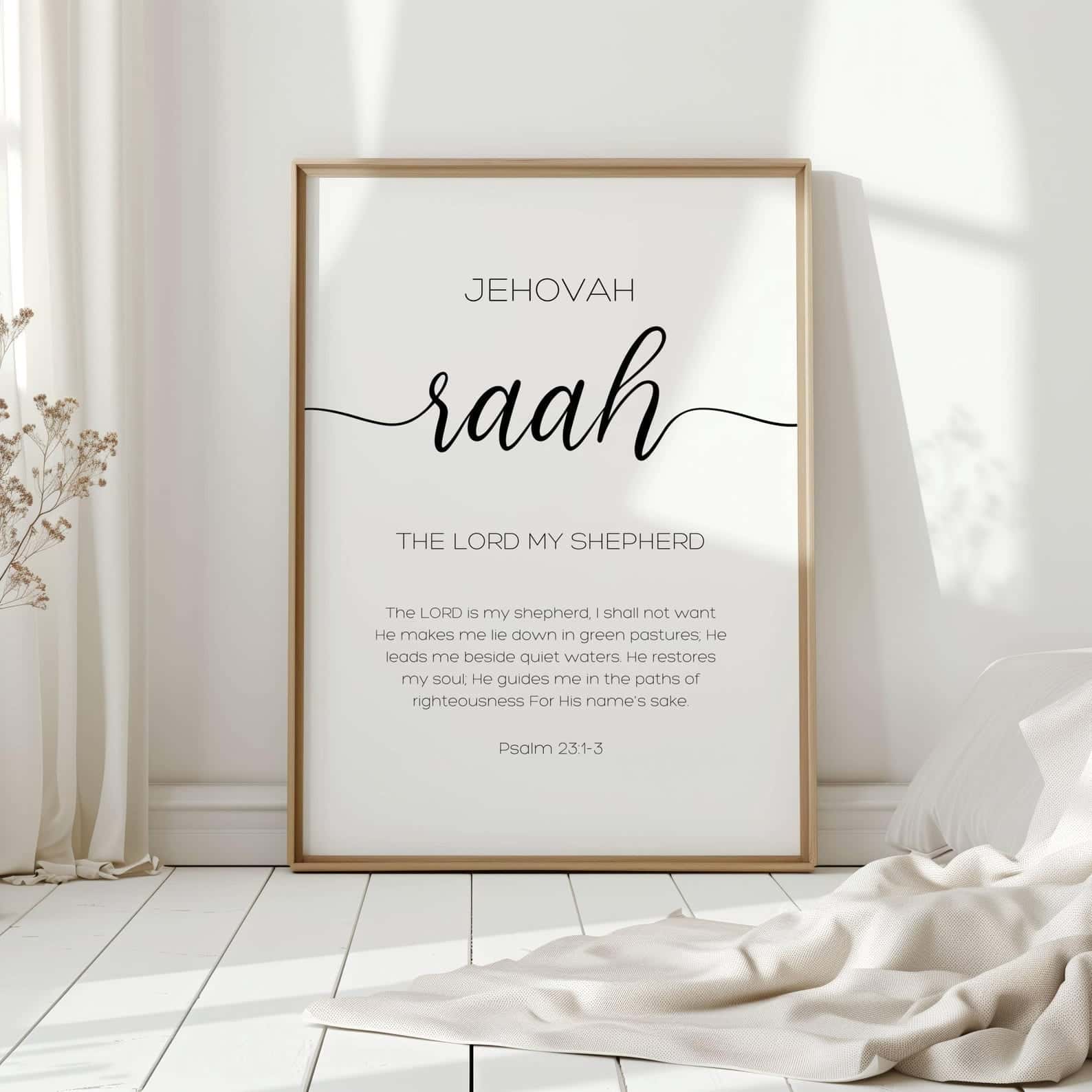 Jehovah RAAH, The Names of God | Single, Christian Wall Art, A3 at XILEF Art