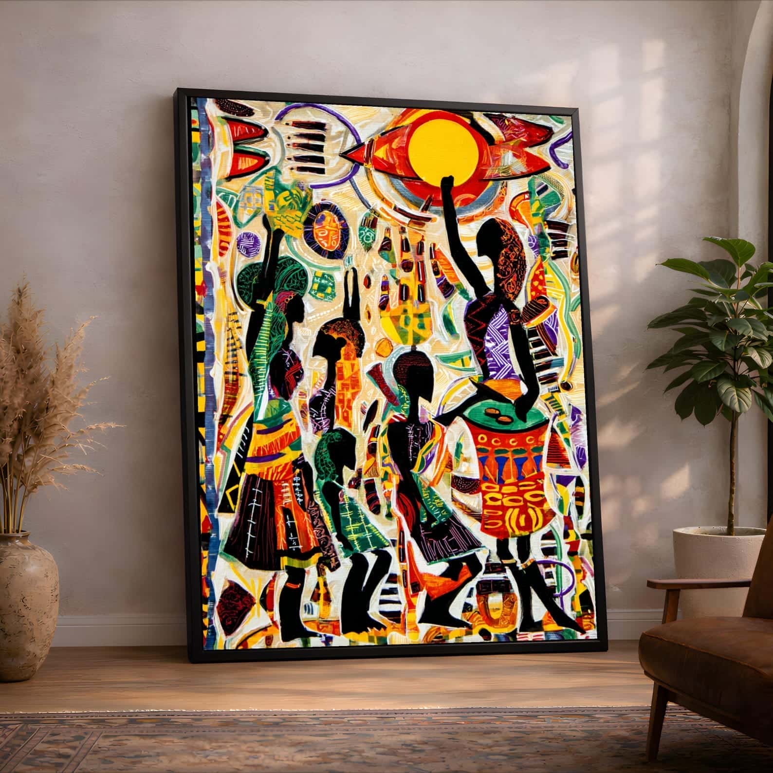 African Artwork | Afrocentric Wall Art | A2 at XILEF Art
