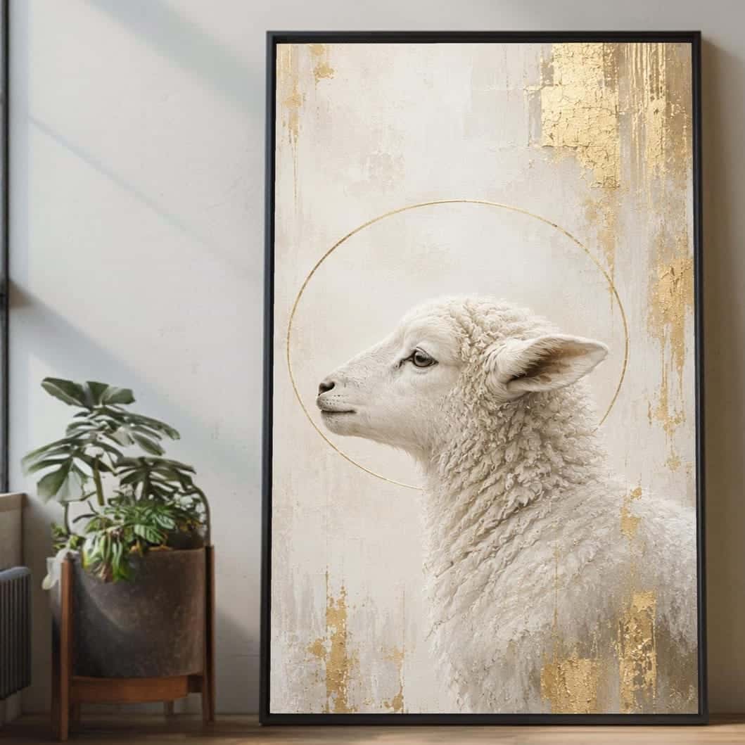 JESUS, The Lamb of God | Christian Wall Art, A2 at XILEF Art