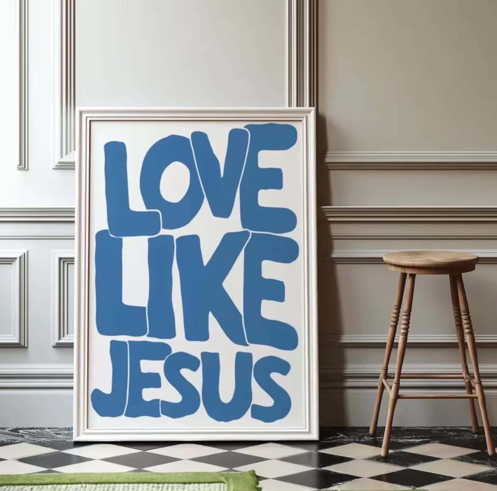 Love Like Jesus | Inspirational Wall Art | Single, A3 at XILEF Art