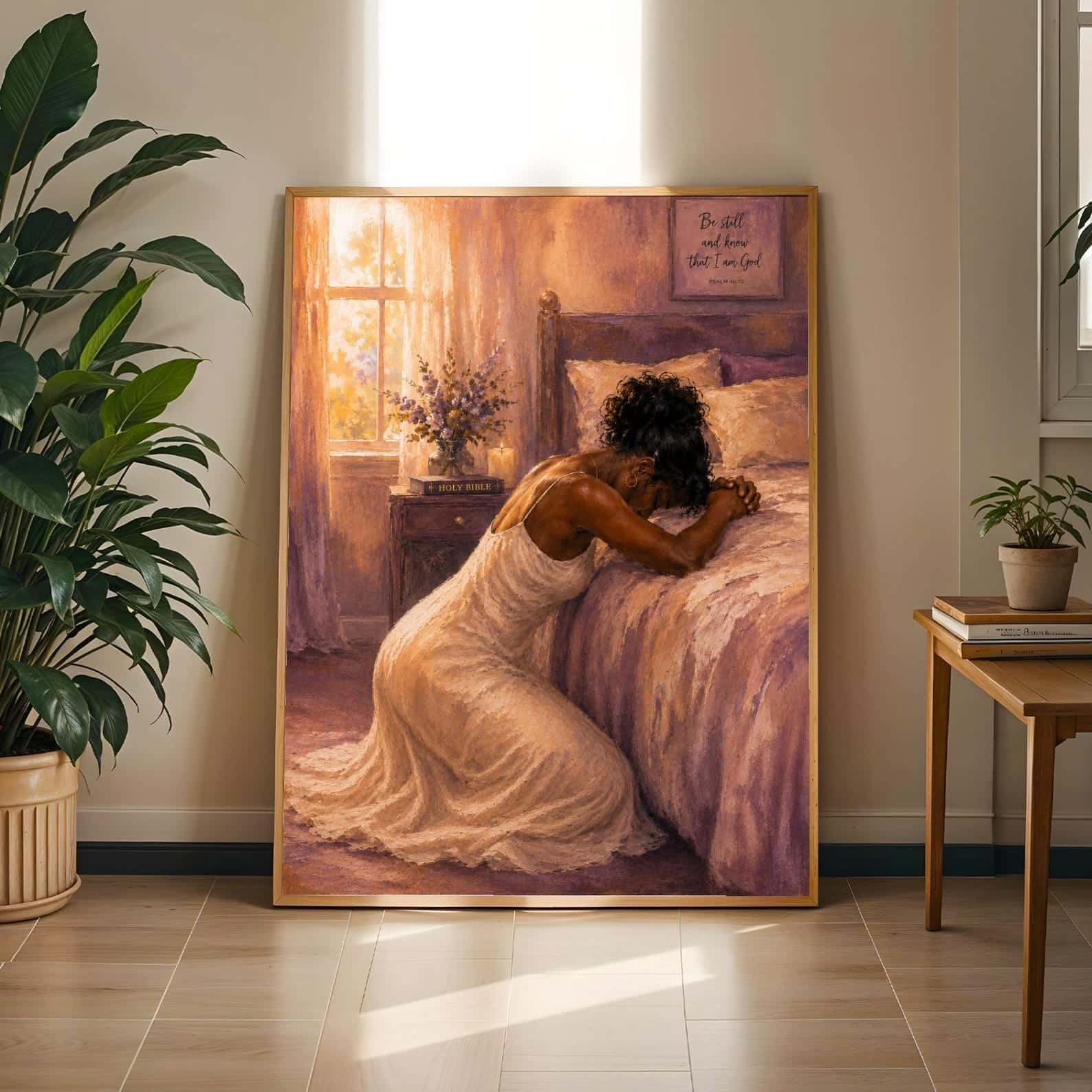 A Praying Woman | Prayer | Christian Wall Art, A2 at XILEF Art