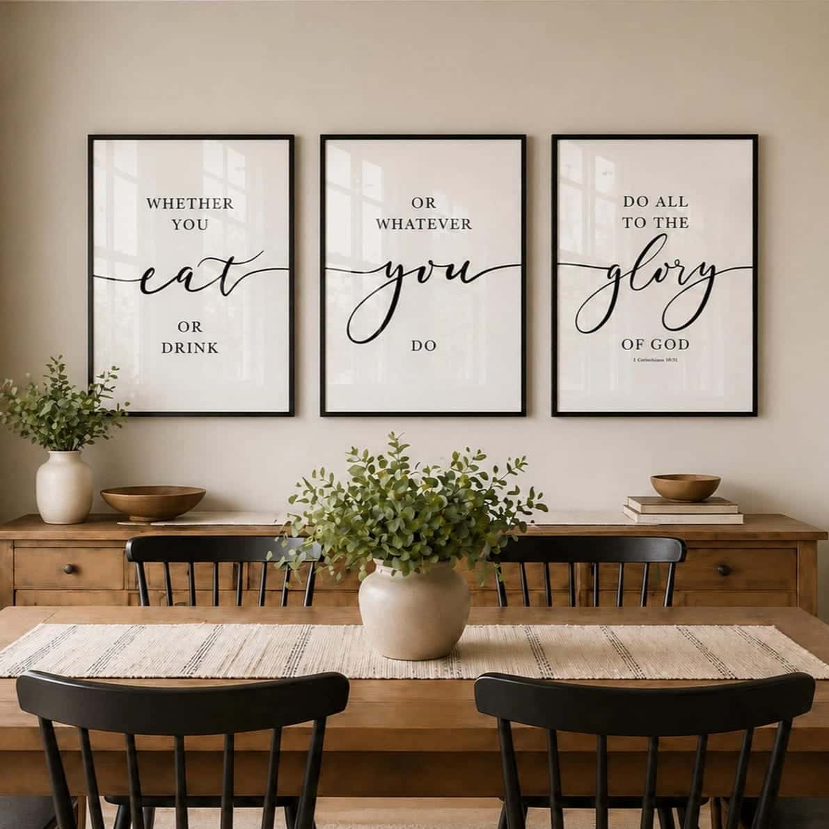 Kitchen or Dining Artwork |  Home Wall Art | Trio, A2 at XILEF Art