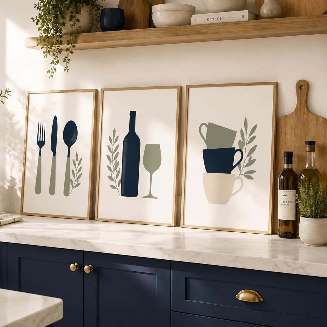 Kitchen or Dining Artwork |  Home Wall Art | Trio, A2 at XILEF Art