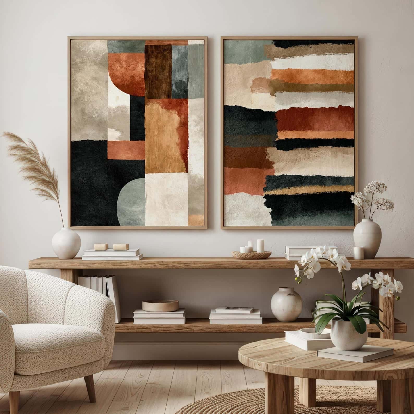 Abstract Artwork | Modern Wall Art Style | Duo, A2 at XILEF Art