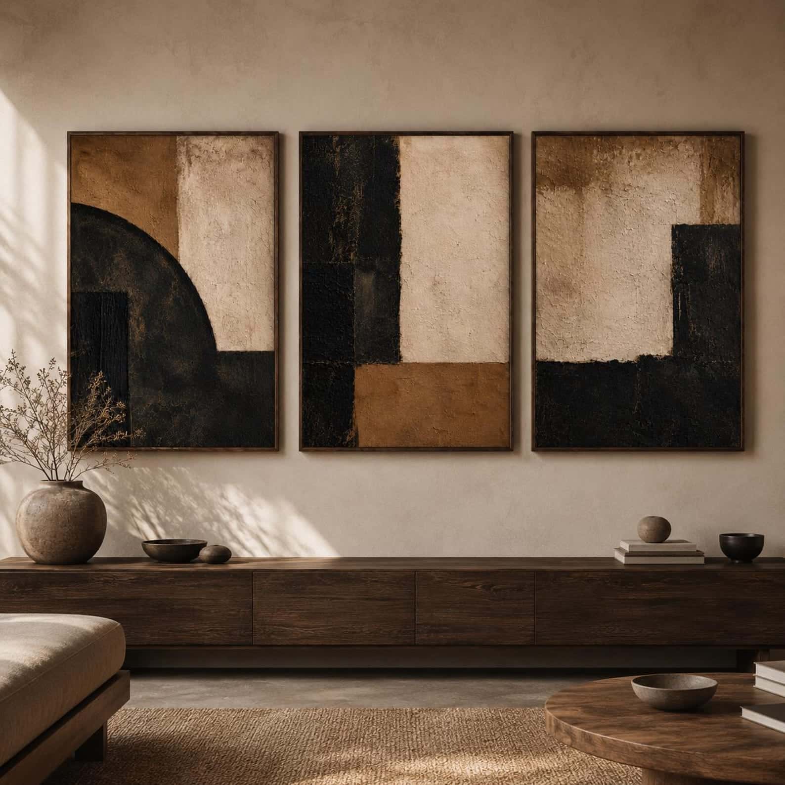 Abstract Artwork | Modern Wall Art Style | Trio, A2 at XILEF Art