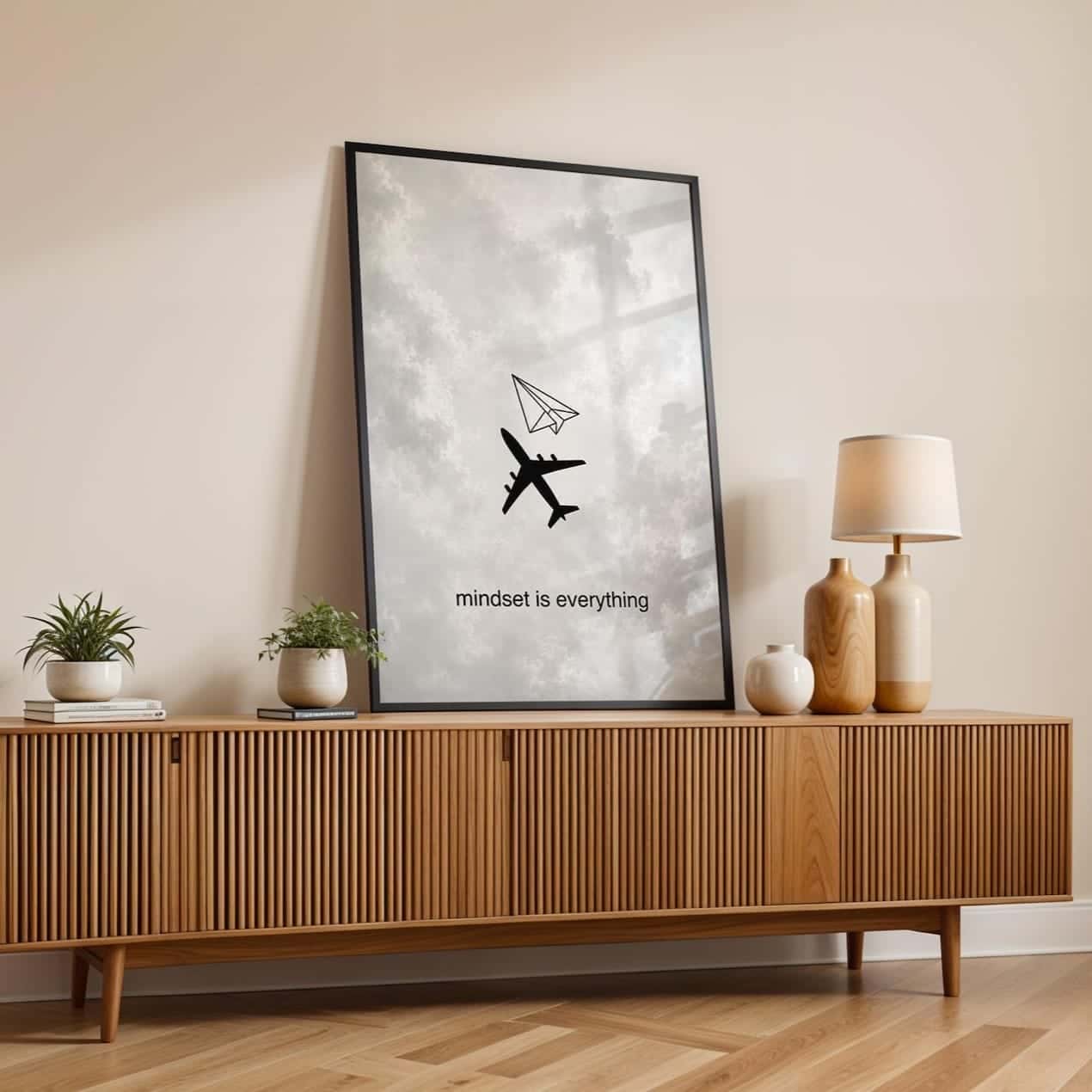 Mindset Is Everything Artwork | Inspirational Wall Art | Single, A2 at XILEF Art