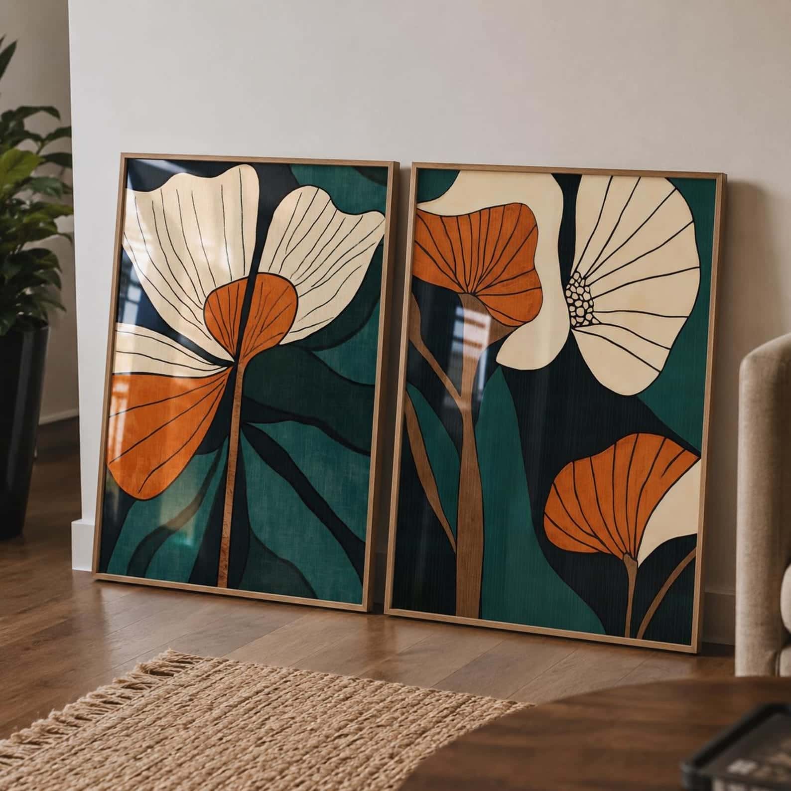 Abstract Artwork | Modern Wall Art Style | Duo, A2 at XILEF Art
