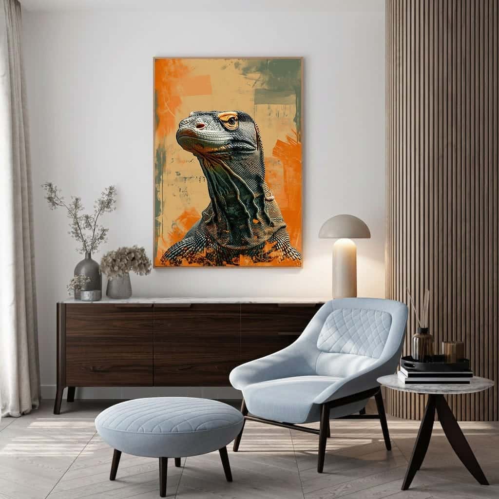 Komodo Dragon | Wildlife Artwork | Nature Wall Art | A2 at XILEF Art