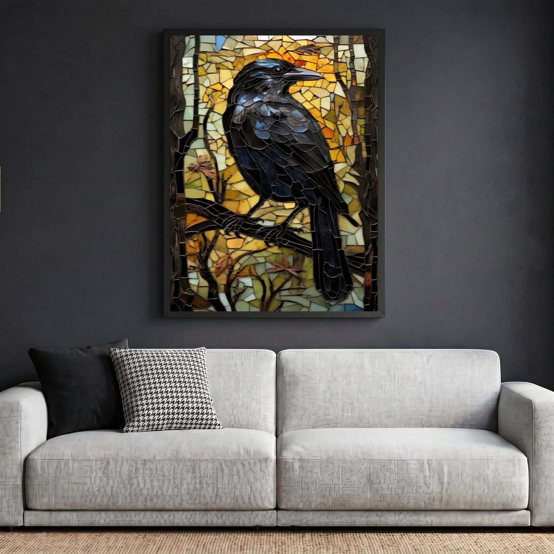 Raven | Wildlife Artwork | Nature Wall Art | A2 at XILEF Art
