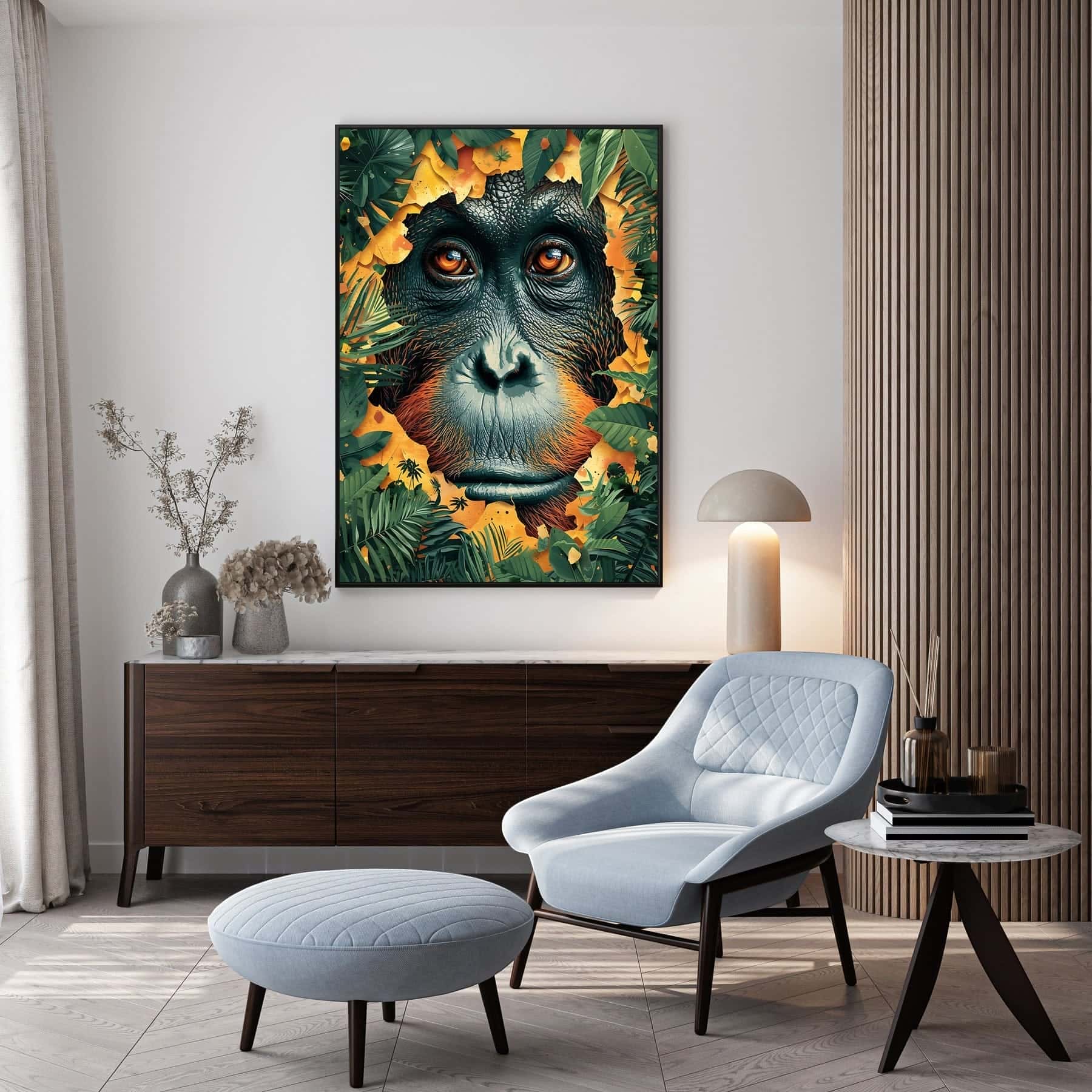 Orangutan | Wildlife Artwork | Nature Wall Art | A2 at XILEF Art