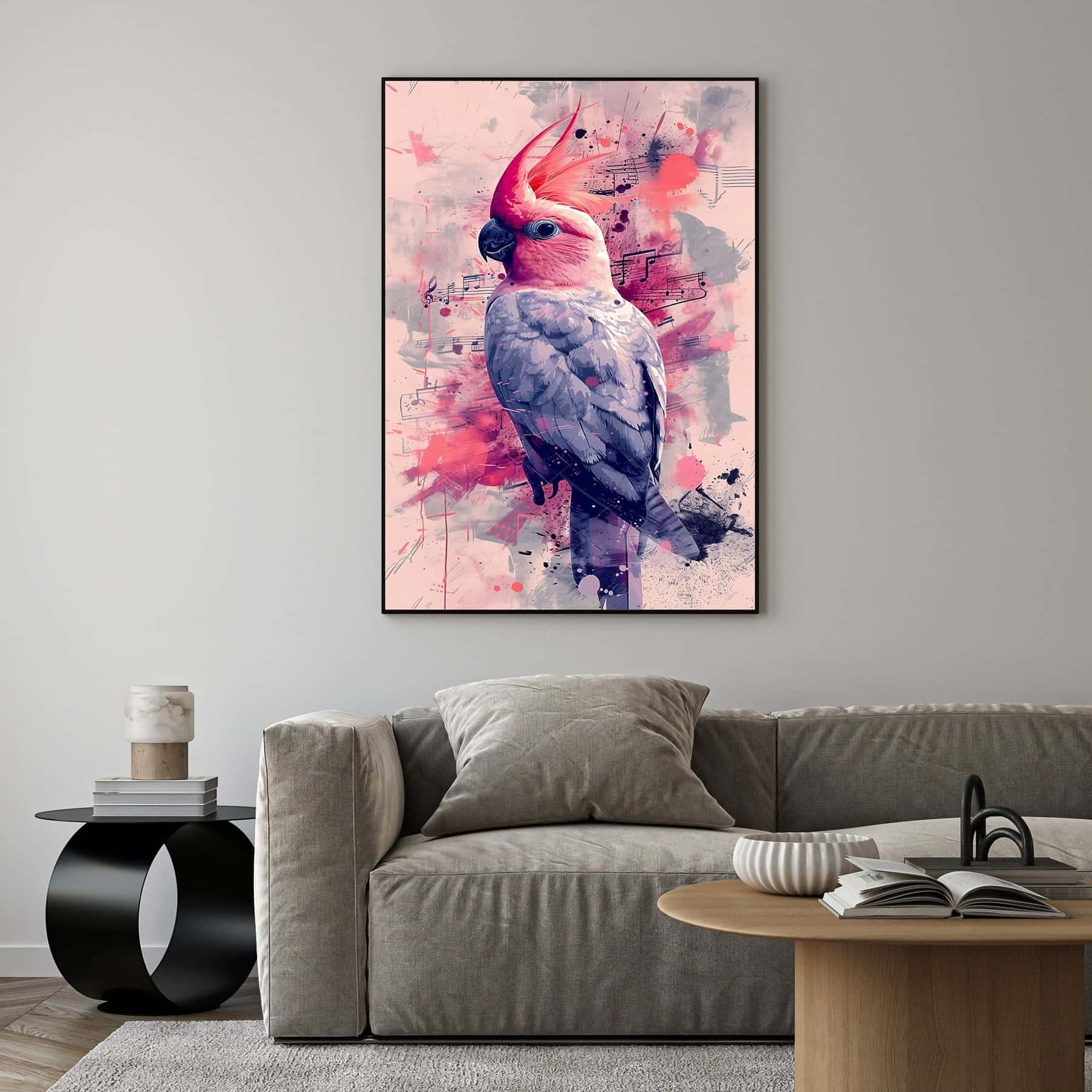 Pink Cockatoo | Wildlife Artwork | Nature Wall Art | A2 at XILEF Art