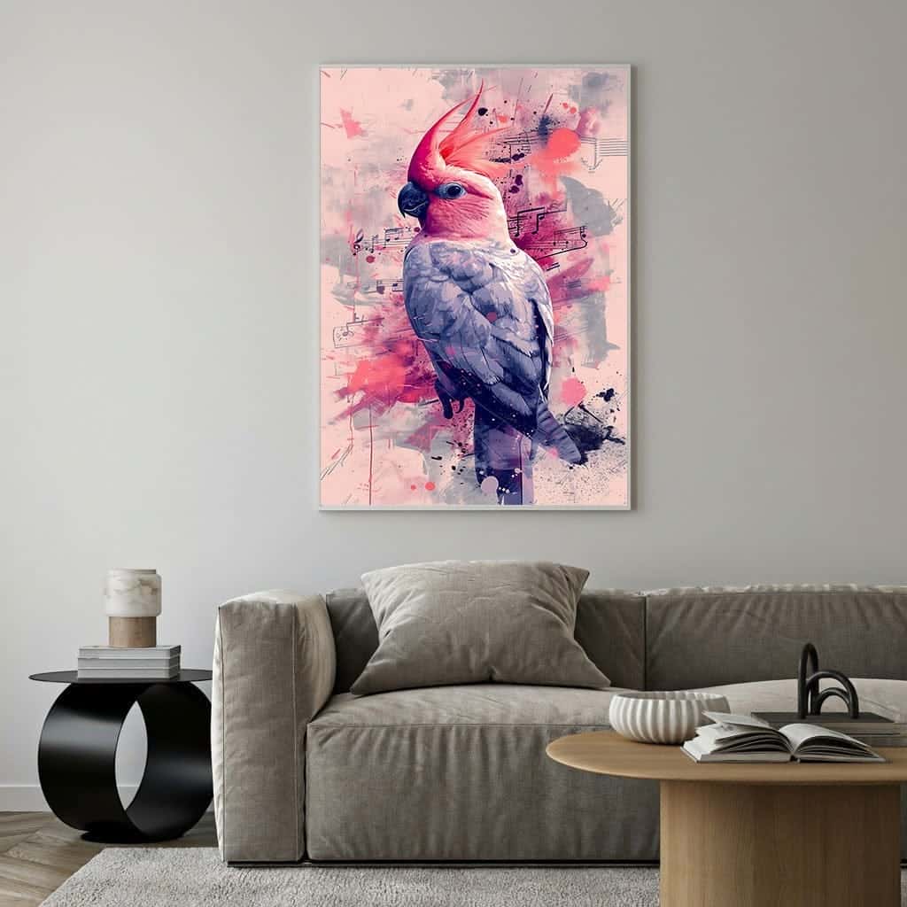 Pink Cockatoo | Wildlife Artwork | Nature Wall Art | A2 at XILEF Art