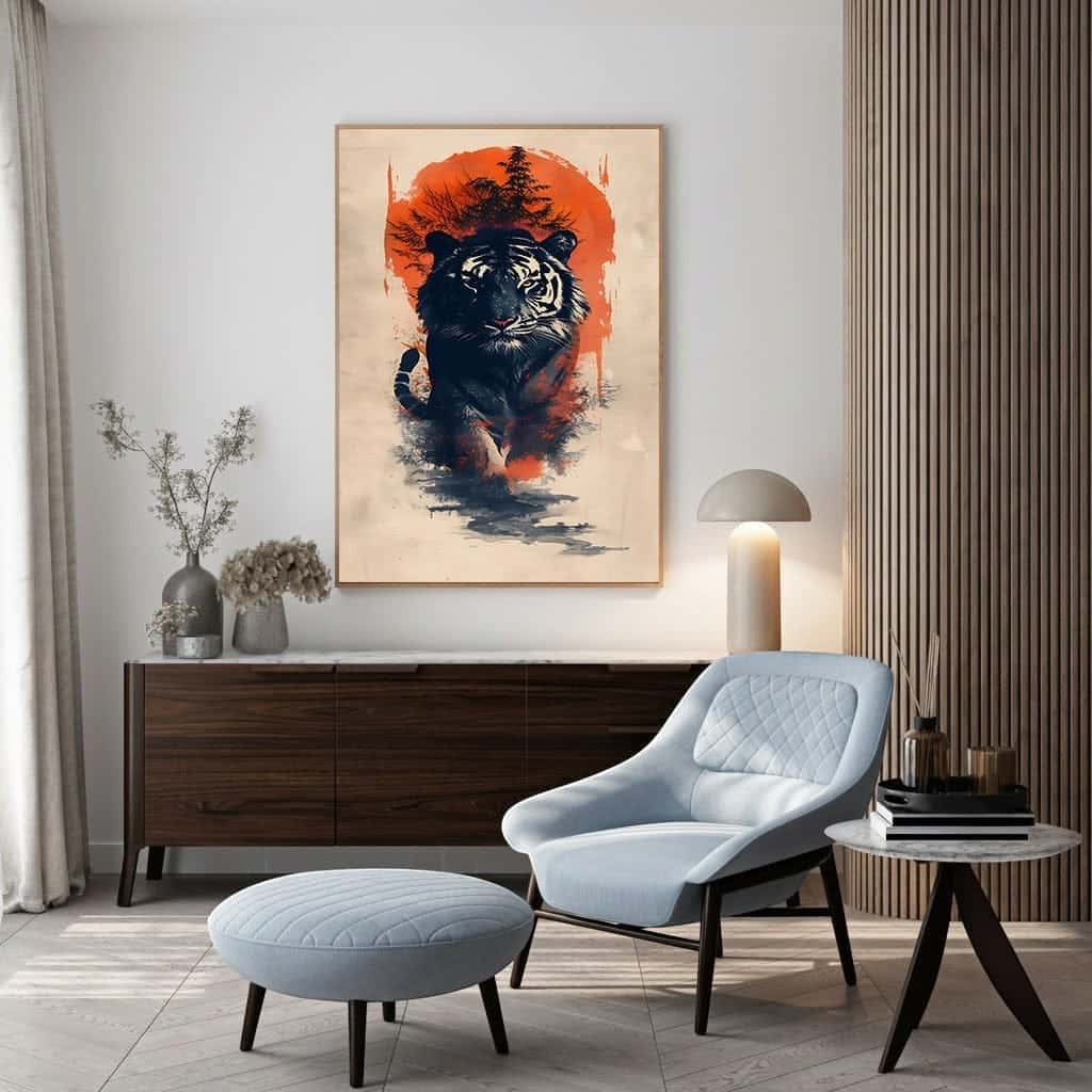Tiger | Wildlife Artwork | Nature Wall Art | A2 at XILEF Art
